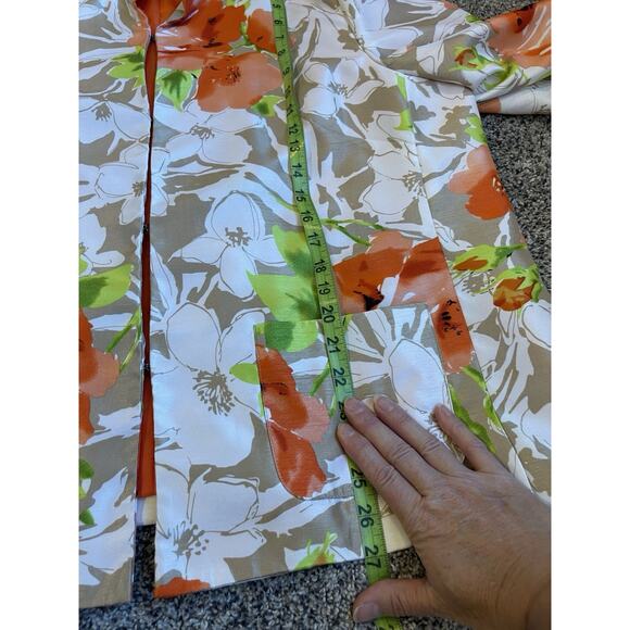 Susan Graver Lined Floral 3/4 Sleeve Blazer Clasp Closure Size 1X - Picture 7 of 9